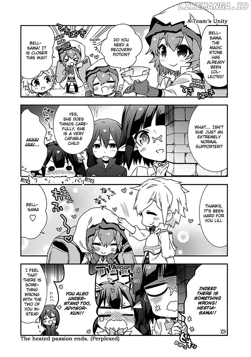 Dungeon ni Deai o Motomeru no wa Machigatte Iru Darou ka 4-koma - Kami-sama no Nichijou chapter 10 - page 4