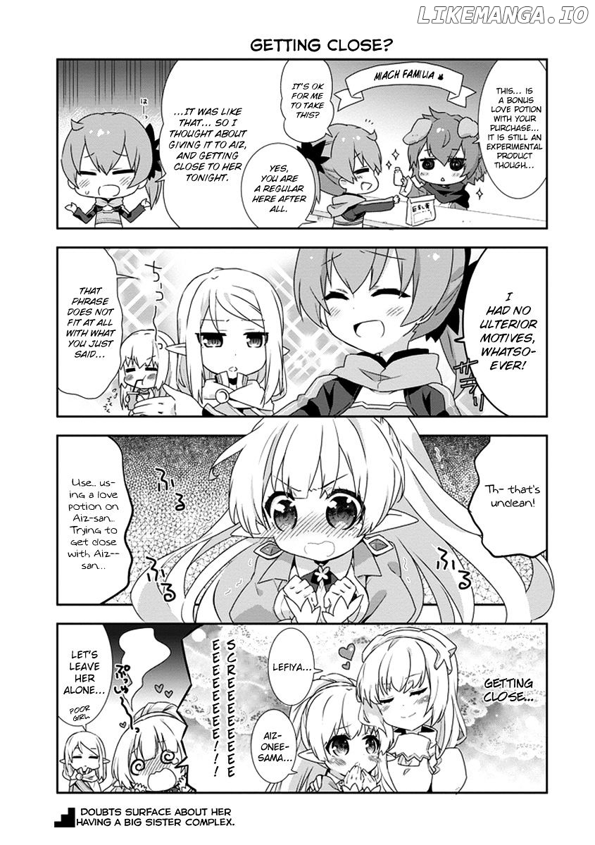 Dungeon ni Deai o Motomeru no wa Machigatte Iru Darou ka 4-koma - Kami-sama no Nichijou chapter 10.1 - page 6