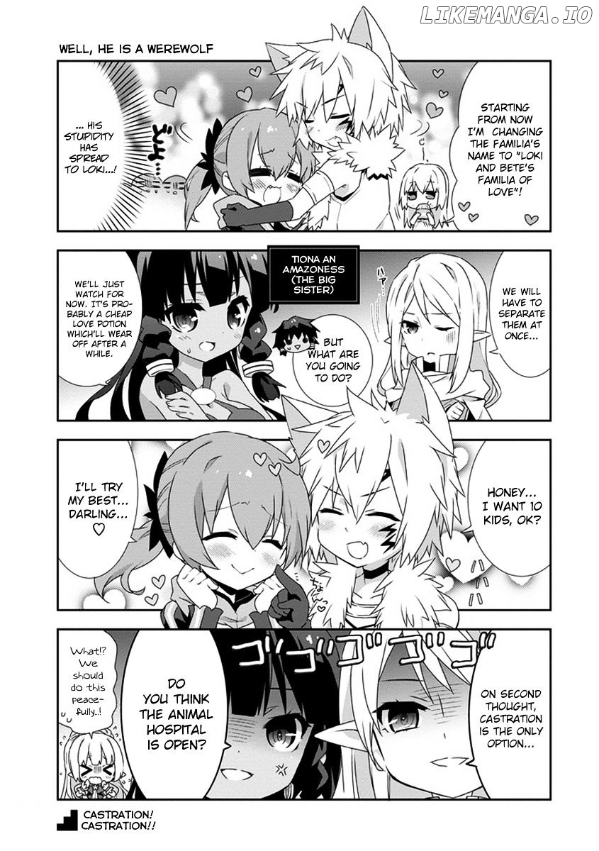 Dungeon ni Deai o Motomeru no wa Machigatte Iru Darou ka 4-koma - Kami-sama no Nichijou chapter 10.1 - page 8