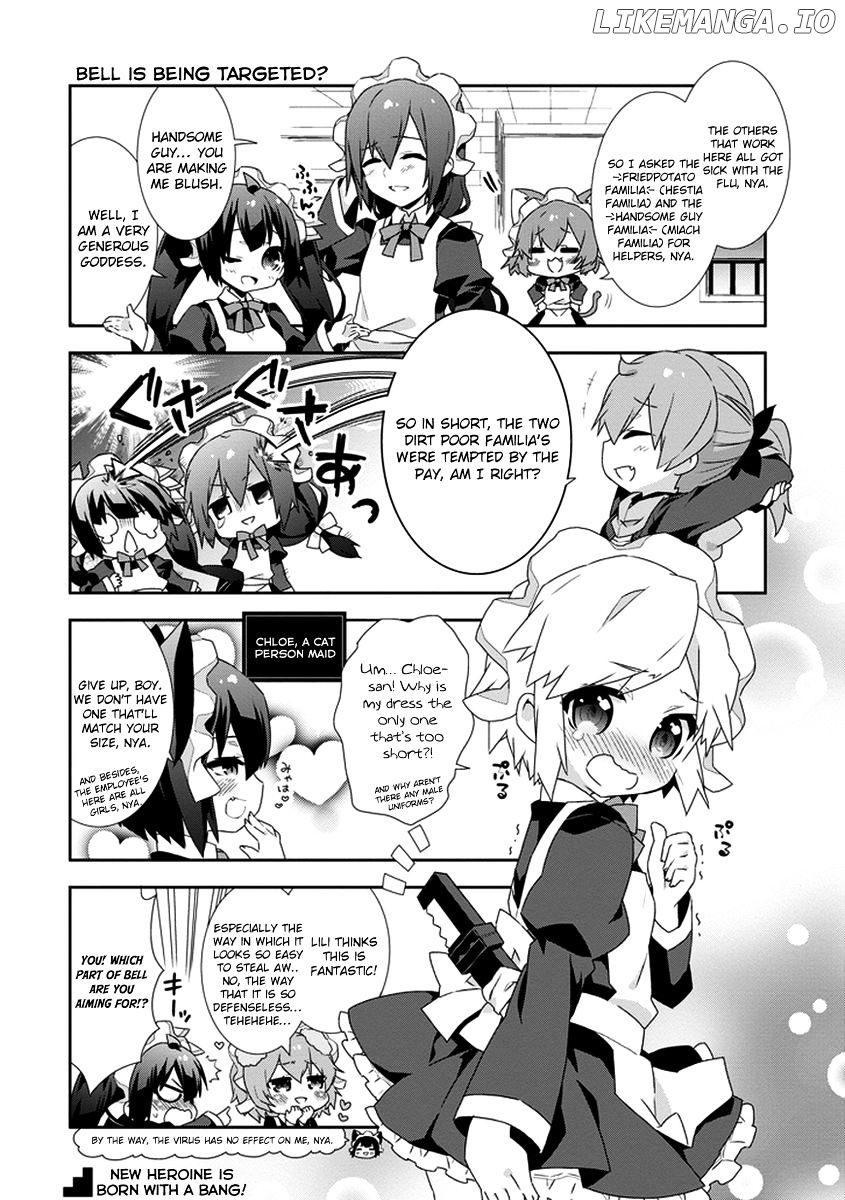 Dungeon ni Deai o Motomeru no wa Machigatte Iru Darou ka 4-koma - Kami-sama no Nichijou chapter 12 - page 4
