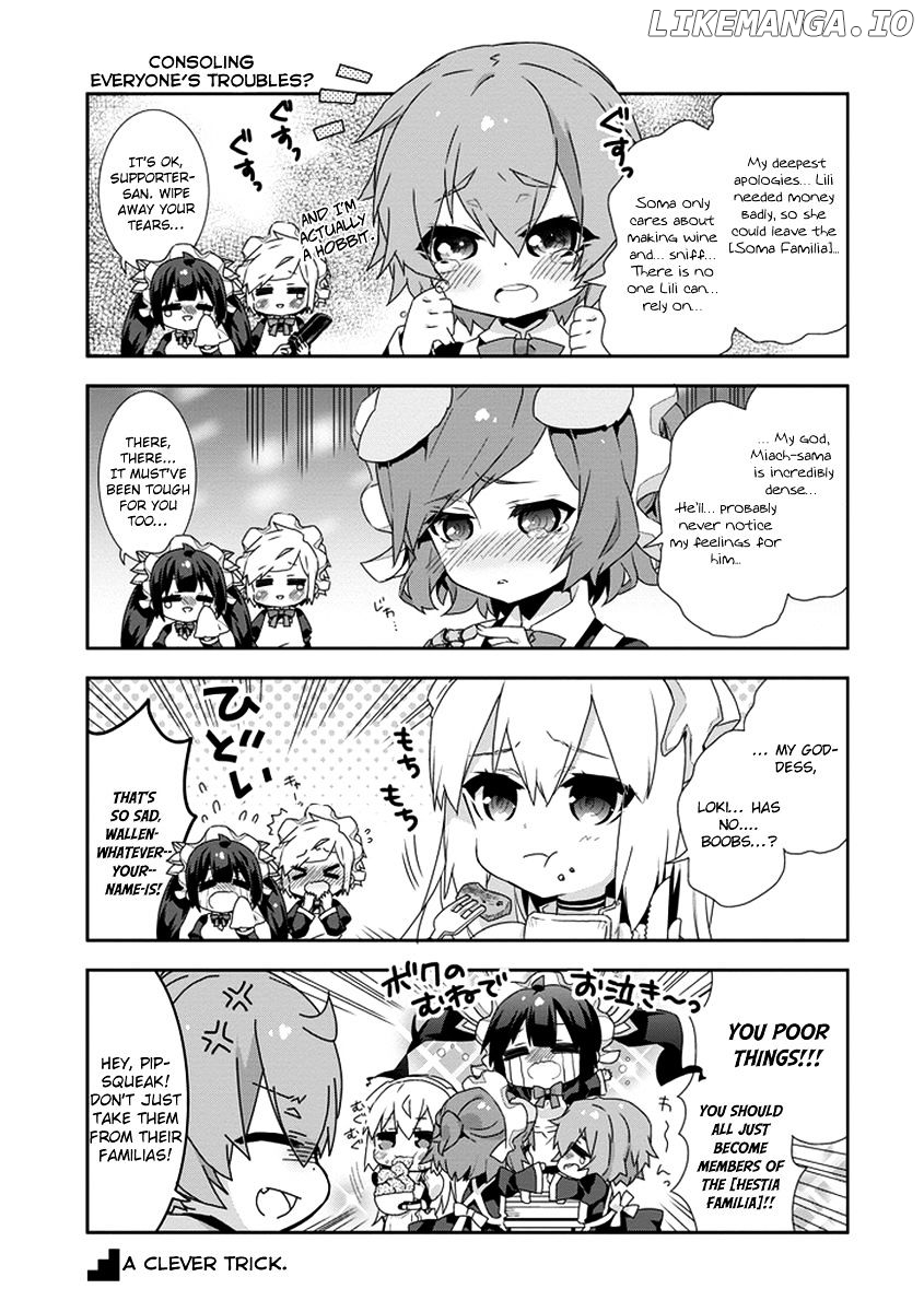 Dungeon ni Deai o Motomeru no wa Machigatte Iru Darou ka 4-koma - Kami-sama no Nichijou chapter 12 - page 9