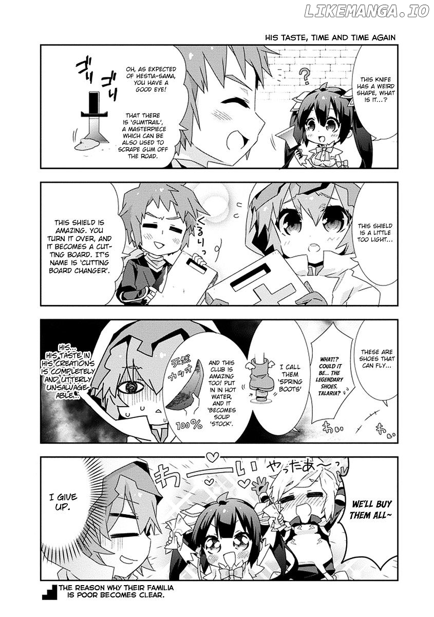 Dungeon ni Deai o Motomeru no wa Machigatte Iru Darou ka 4-koma - Kami-sama no Nichijou chapter 13 - page 7