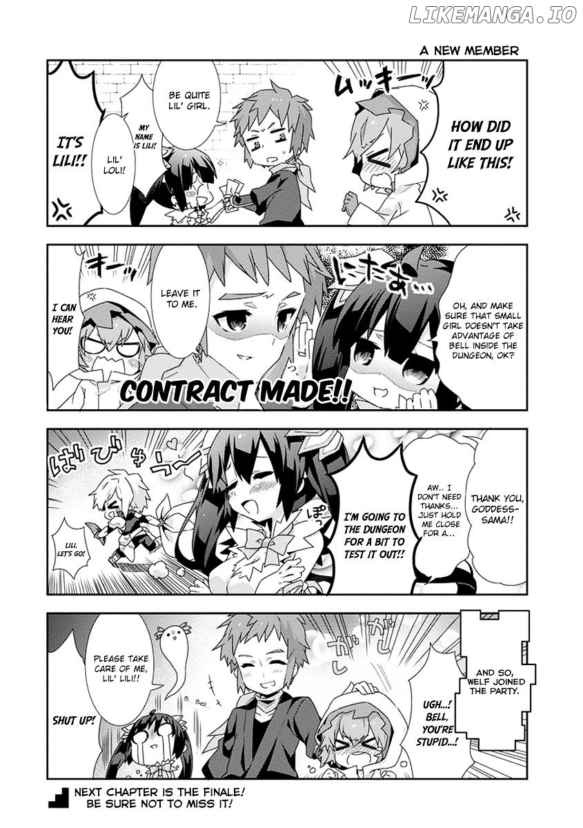 Dungeon ni Deai o Motomeru no wa Machigatte Iru Darou ka 4-koma - Kami-sama no Nichijou chapter 13 - page 8