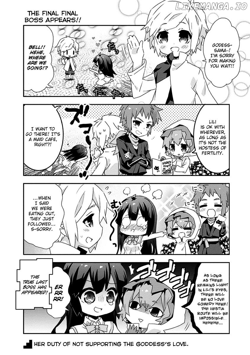 Dungeon ni Deai o Motomeru no wa Machigatte Iru Darou ka 4-koma - Kami-sama no Nichijou chapter 14 - page 7
