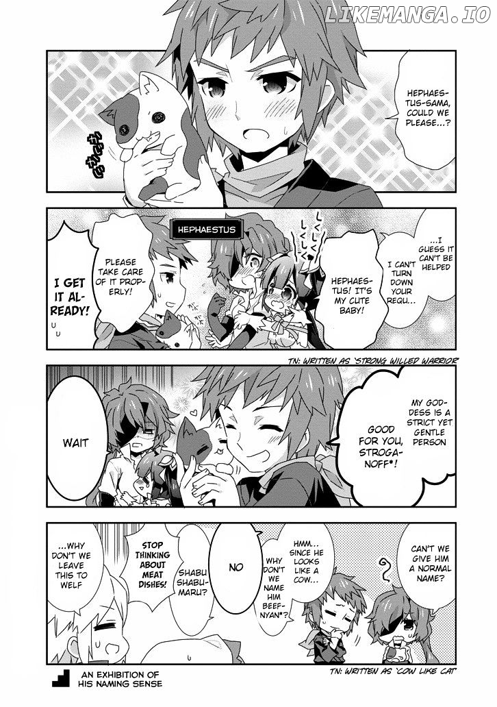 Dungeon ni Deai o Motomeru no wa Machigatte Iru Darou ka 4-koma - Kami-sama no Nichijou chapter 15 - page 11