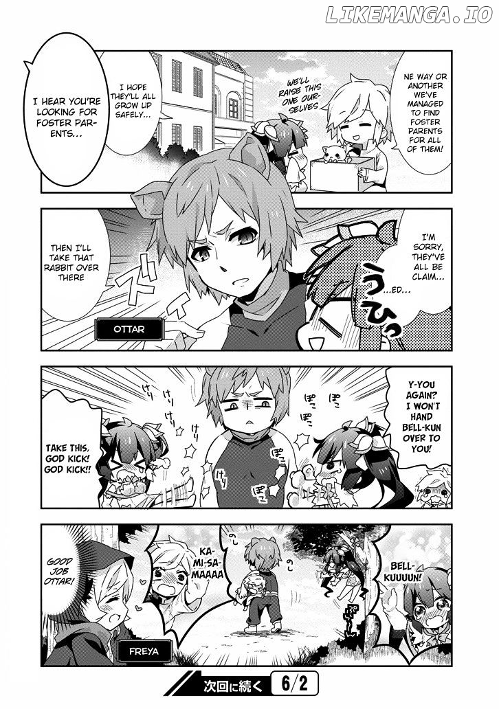 Dungeon ni Deai o Motomeru no wa Machigatte Iru Darou ka 4-koma - Kami-sama no Nichijou chapter 15 - page 14
