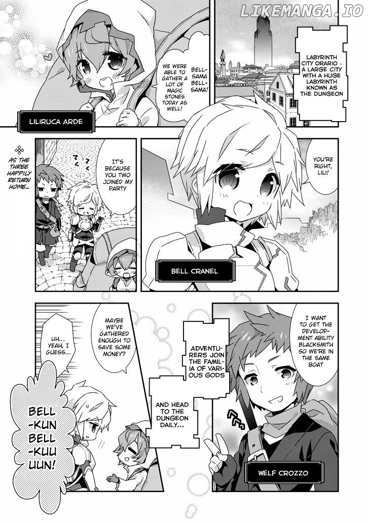 Dungeon ni Deai o Motomeru no wa Machigatte Iru Darou ka 4-koma - Kami-sama no Nichijou chapter 15 - page 5