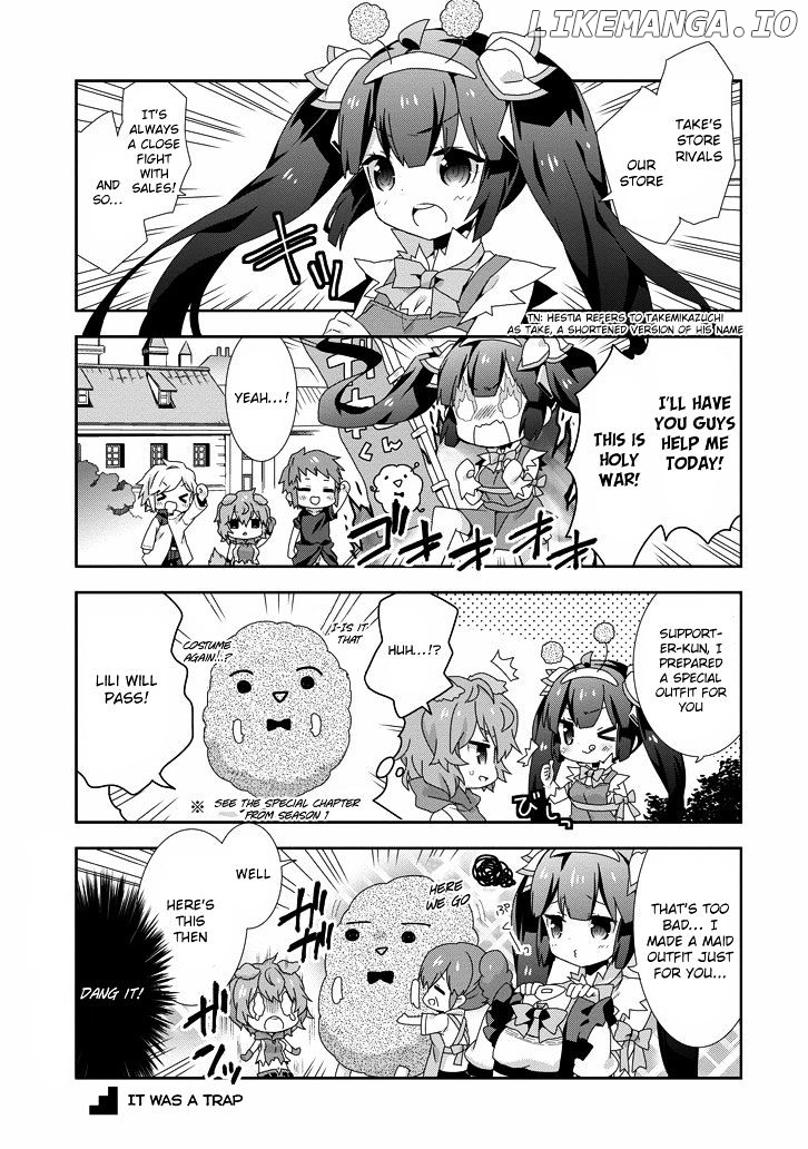 Dungeon ni Deai o Motomeru no wa Machigatte Iru Darou ka 4-koma - Kami-sama no Nichijou chapter 16 - page 5