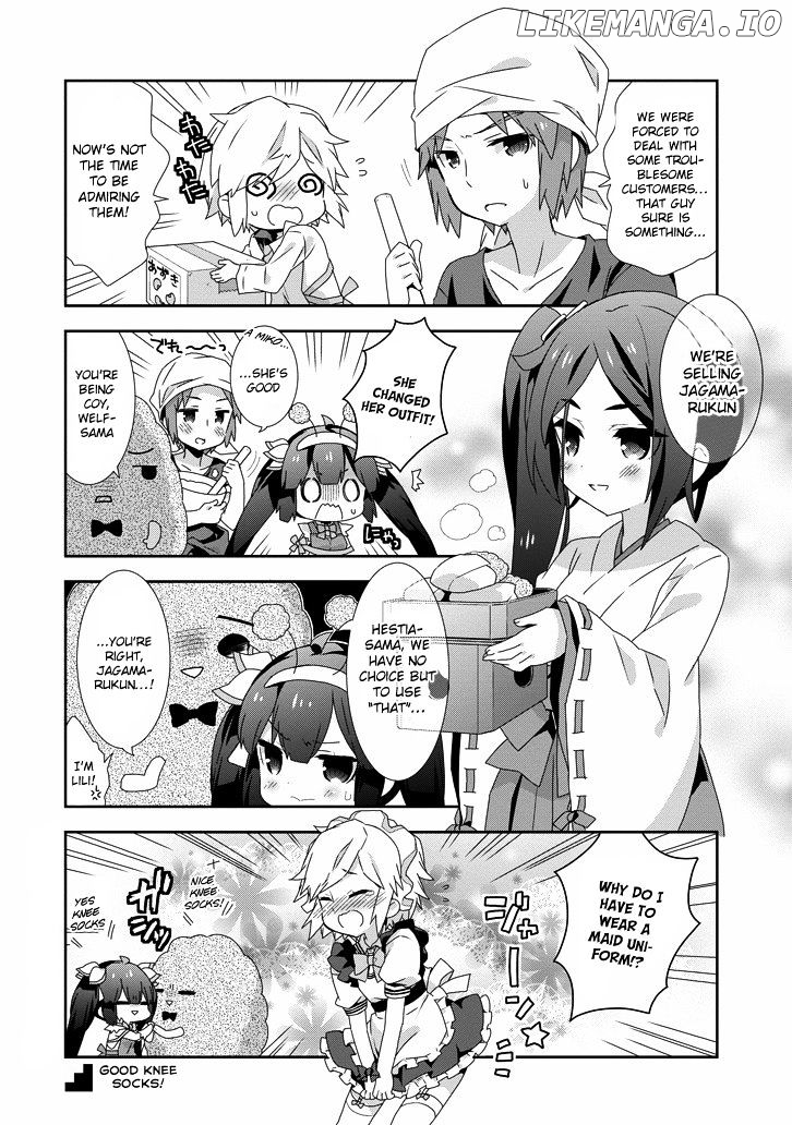 Dungeon ni Deai o Motomeru no wa Machigatte Iru Darou ka 4-koma - Kami-sama no Nichijou chapter 16 - page 8
