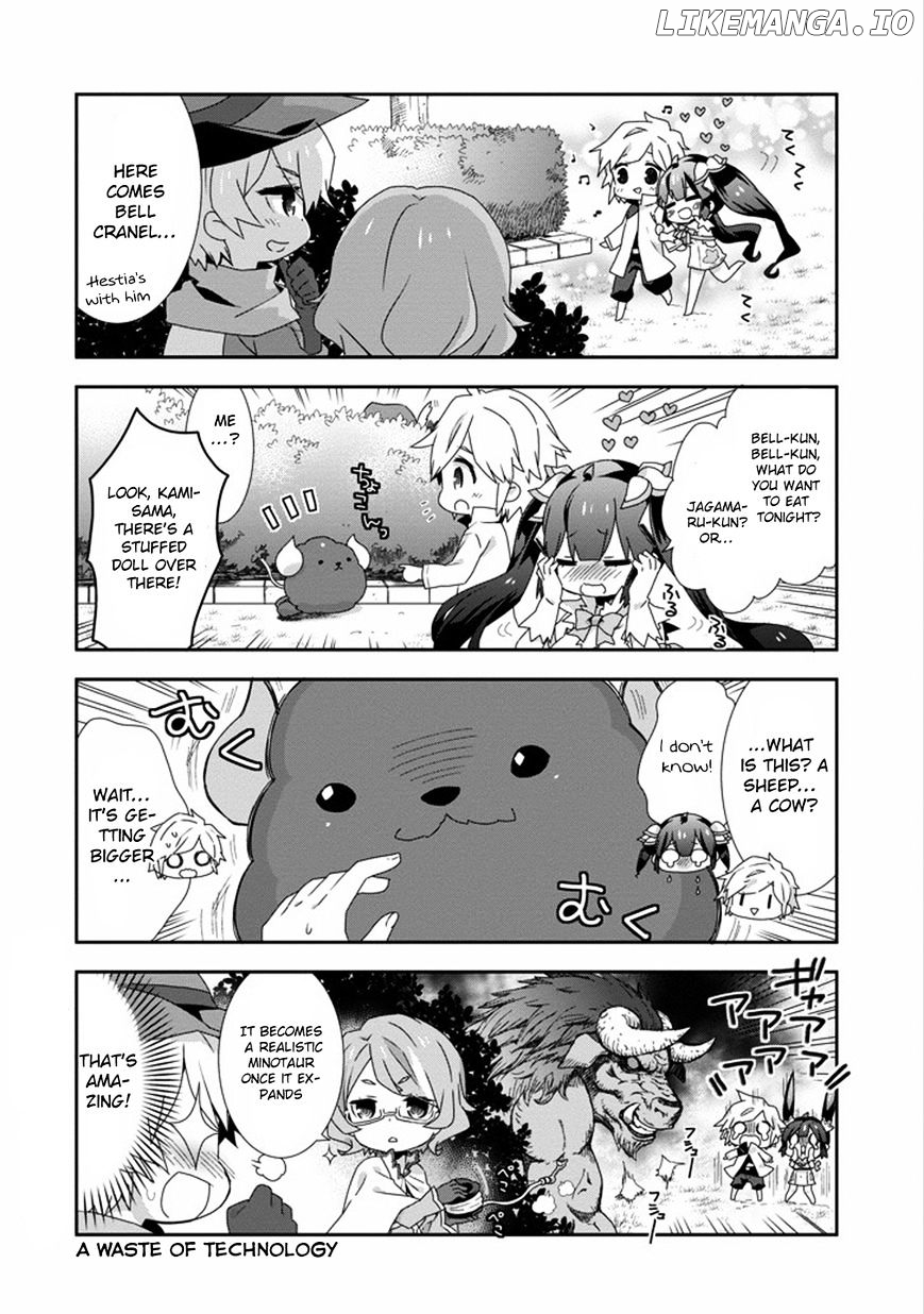 Dungeon ni Deai o Motomeru no wa Machigatte Iru Darou ka 4-koma - Kami-sama no Nichijou chapter 18 - page 8