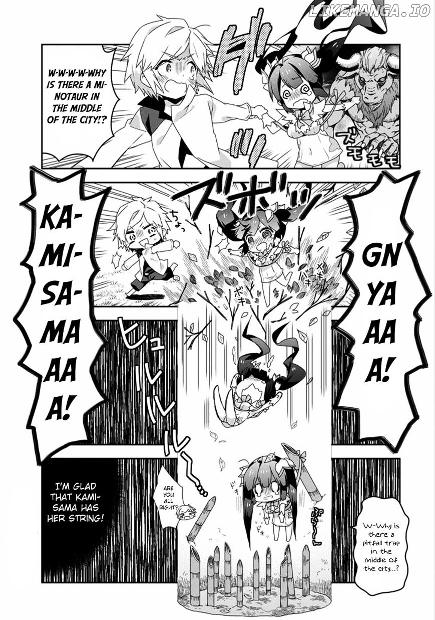 Dungeon ni Deai o Motomeru no wa Machigatte Iru Darou ka 4-koma - Kami-sama no Nichijou chapter 18 - page 9