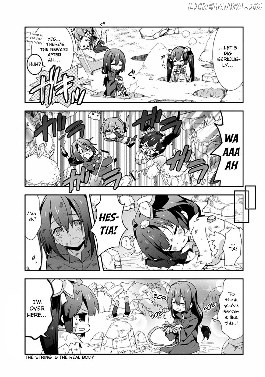 Dungeon ni Deai o Motomeru no wa Machigatte Iru Darou ka 4-koma - Kami-sama no Nichijou chapter 19 - page 11