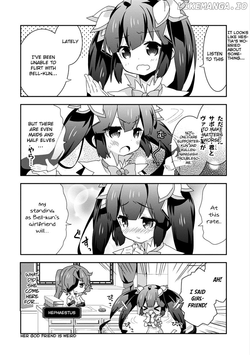 Dungeon ni Deai o Motomeru no wa Machigatte Iru Darou ka 4-koma - Kami-sama no Nichijou chapter 20 - page 6