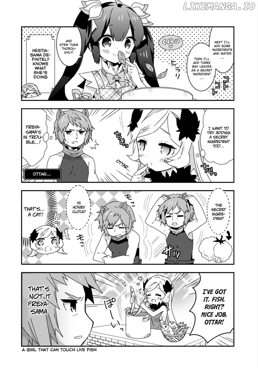 Dungeon ni Deai o Motomeru no wa Machigatte Iru Darou ka 4-koma - Kami-sama no Nichijou chapter 21 - page 10