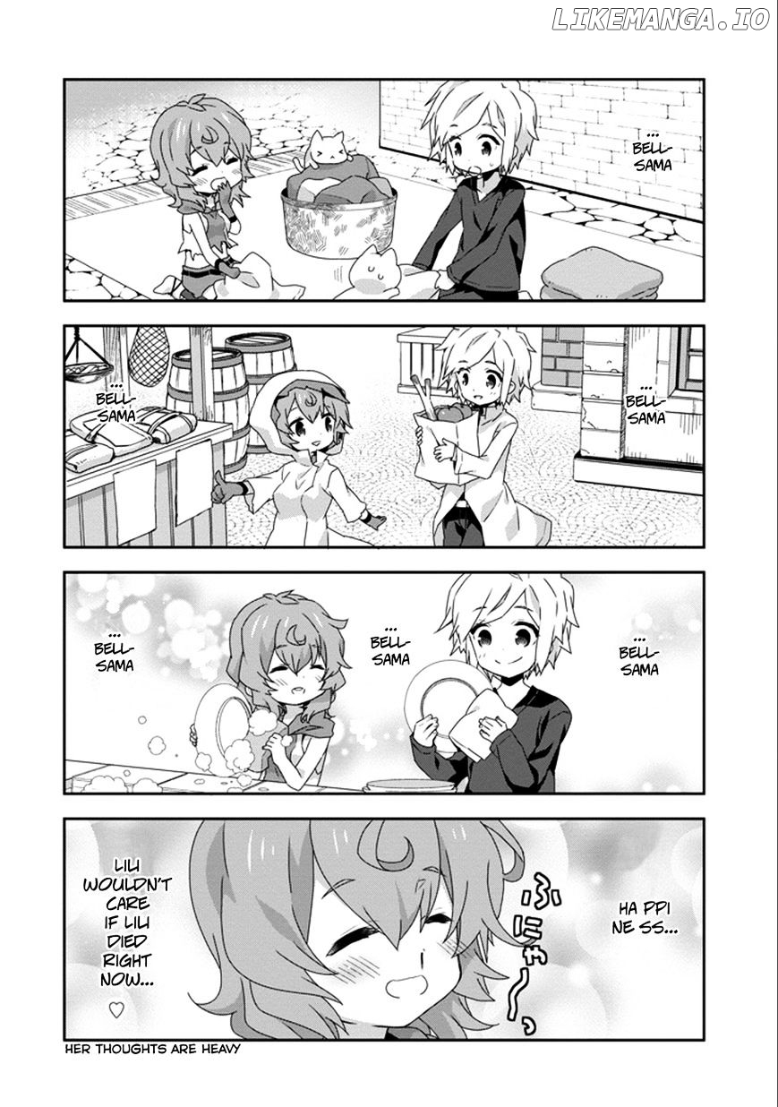 Dungeon ni Deai o Motomeru no wa Machigatte Iru Darou ka 4-koma - Kami-sama no Nichijou chapter 22 - page 10