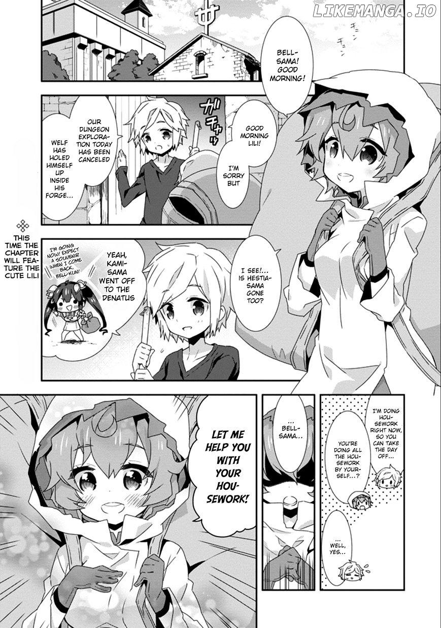 Dungeon ni Deai o Motomeru no wa Machigatte Iru Darou ka 4-koma - Kami-sama no Nichijou chapter 22 - page 5