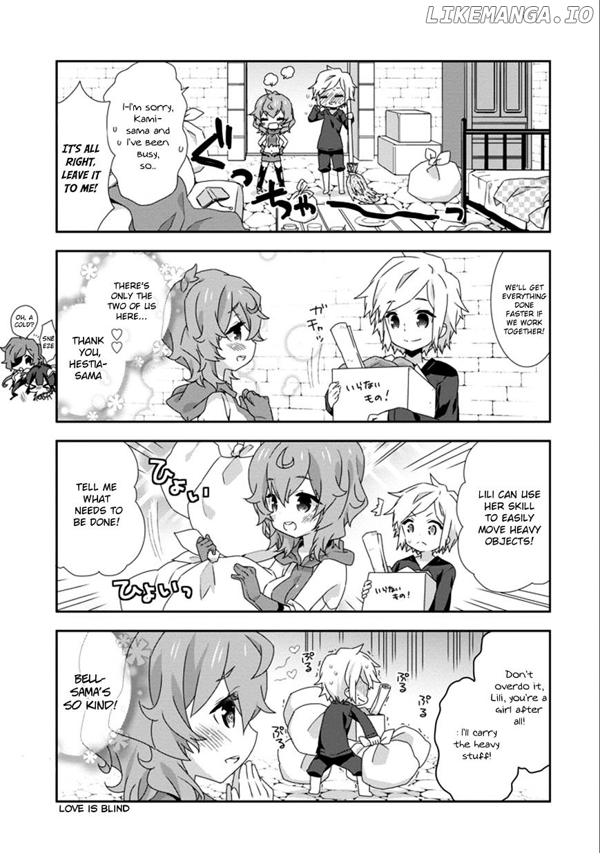 Dungeon ni Deai o Motomeru no wa Machigatte Iru Darou ka 4-koma - Kami-sama no Nichijou chapter 22 - page 7