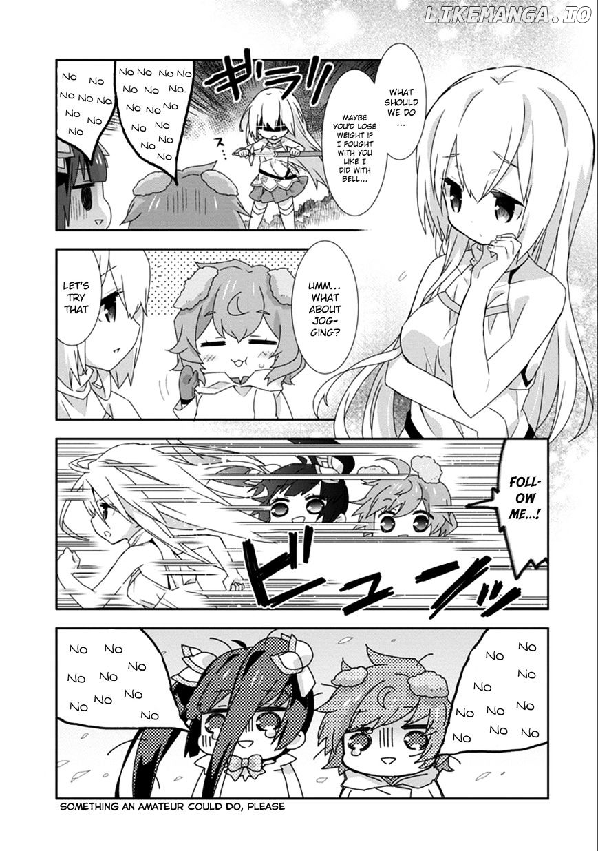 Dungeon ni Deai o Motomeru no wa Machigatte Iru Darou ka 4-koma - Kami-sama no Nichijou chapter 23 - page 9