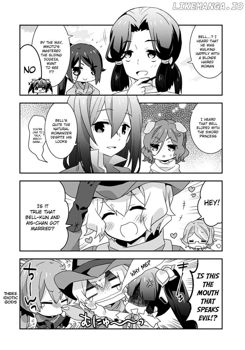 Dungeon ni Deai o Motomeru no wa Machigatte Iru Darou ka 4-koma - Kami-sama no Nichijou chapter 33 - page 7
