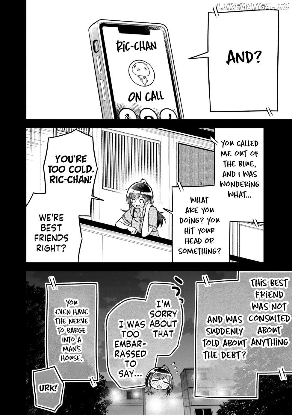 Yuujin ni 500 Yen Kashitara Shakkin no Kata ni Imouto wo Yokoshitekita no Dakeredo, Ore wa Ittai Dou Sureba Iin Darou chapter 4 - page 8