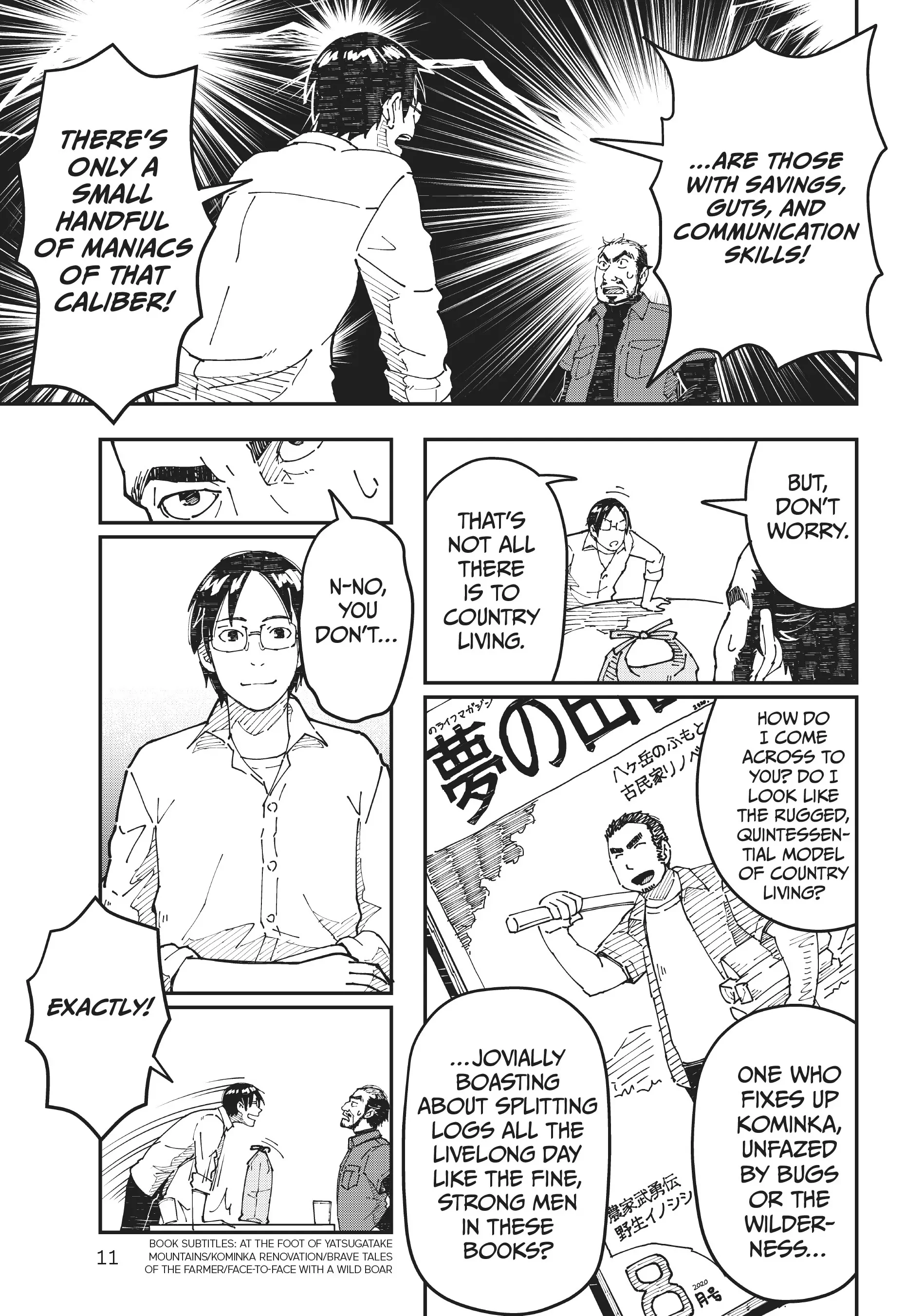 Manga Henshuusha ga Kaisha wo Yamete Inakagurashi wo Shitara Isekai Datta Ken Chapter 1 - page 11