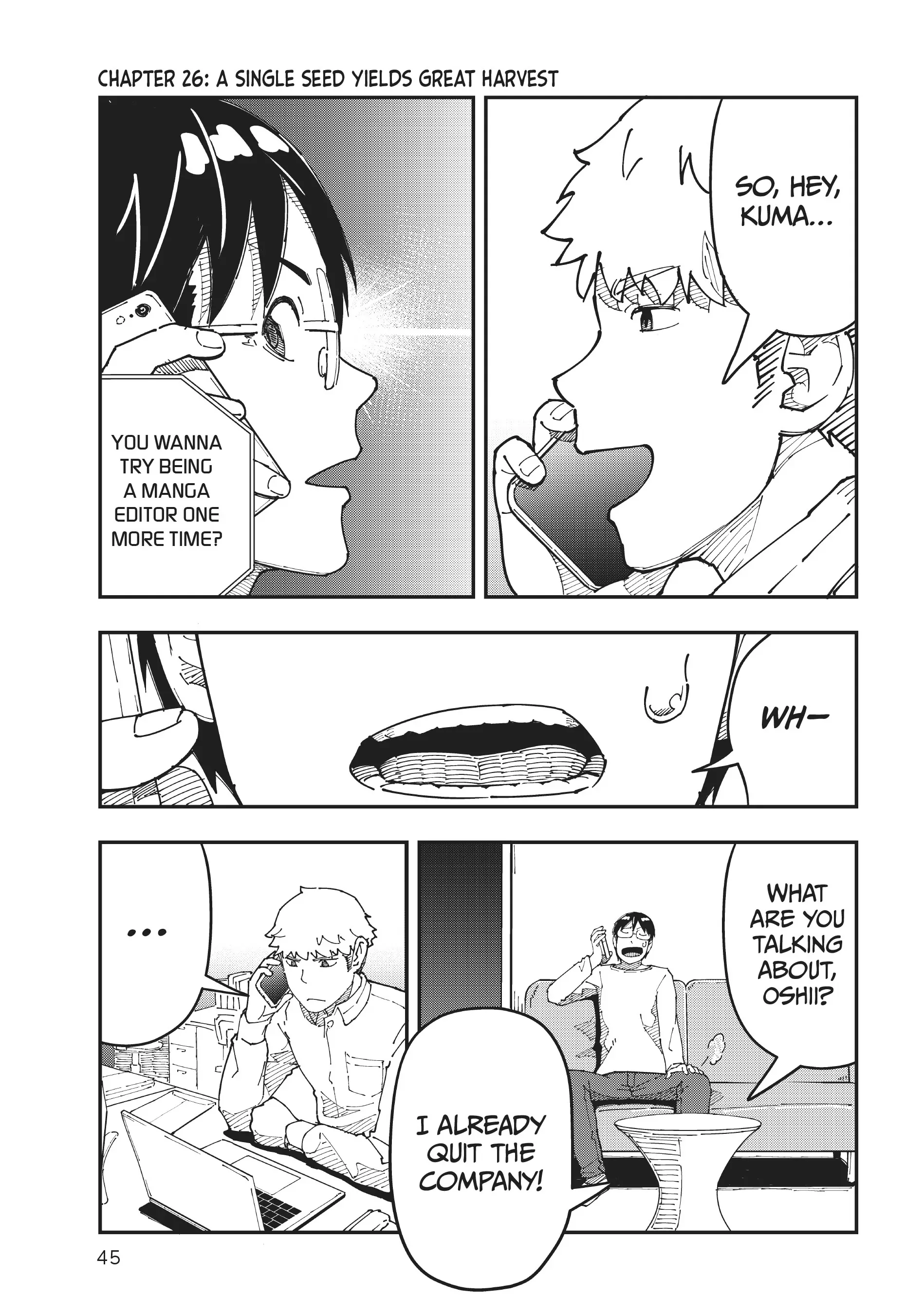 Manga Henshuusha ga Kaisha wo Yamete Inakagurashi wo Shitara Isekai Datta Ken Chapter 26 - page 1