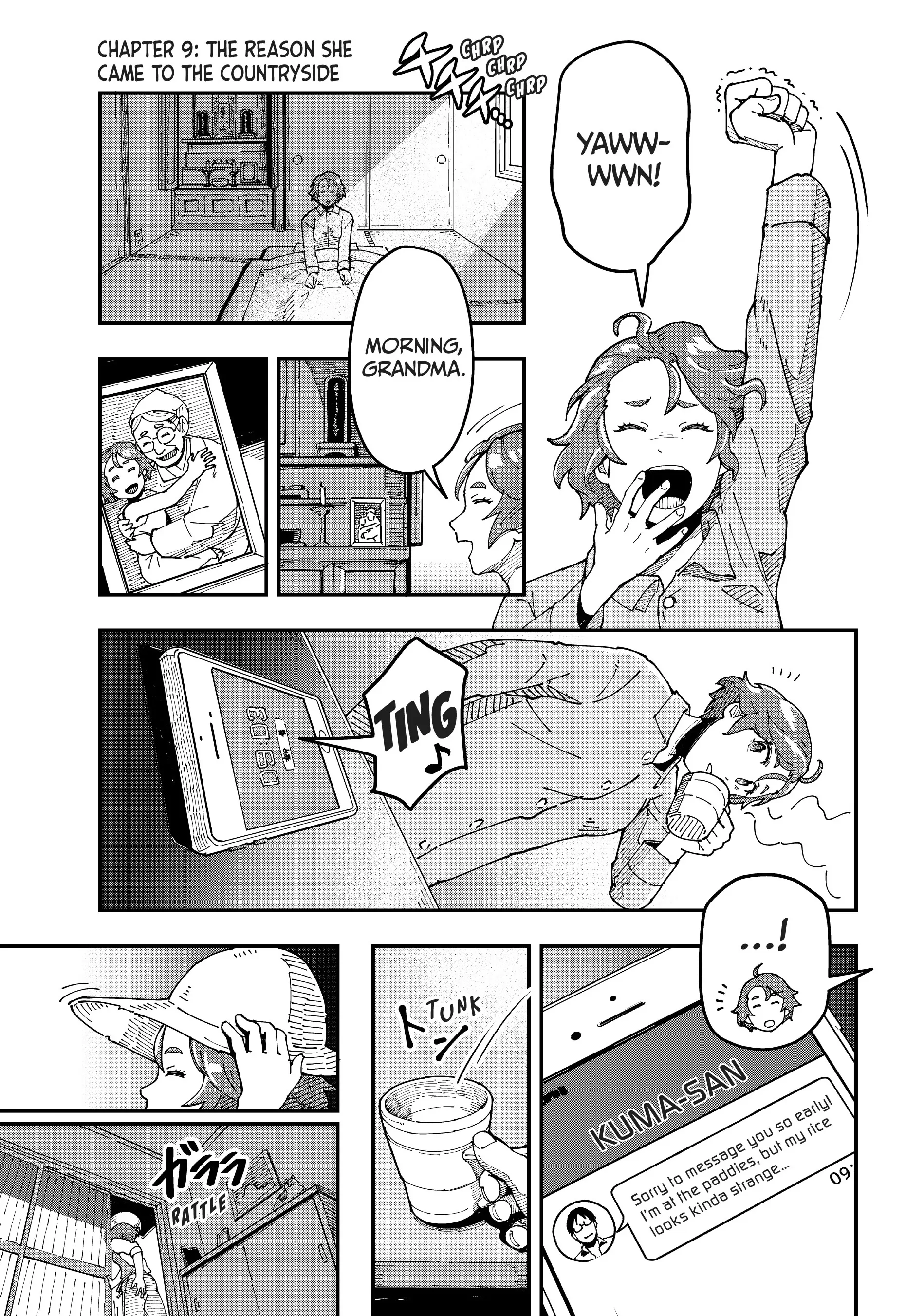 Manga Henshuusha ga Kaisha wo Yamete Inakagurashi wo Shitara Isekai Datta Ken Chapter 9 - page 1