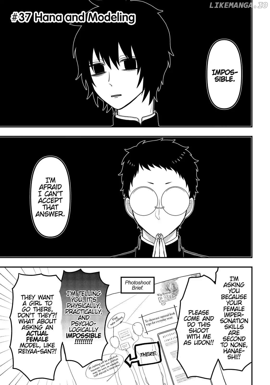 Josou Shite Mendoukusai Koto ni Natteru Nekura to Yankee no Ryou Kataomoi chapter 37 - page 1