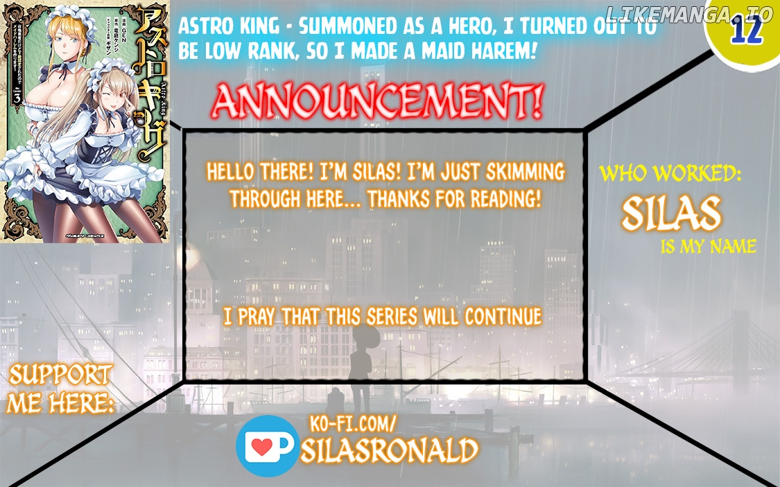 Astro King – Summoned As A Hero, I Turned Out To Be Low Rank, So I Made A Maid Harem! chapter 12 - page 1