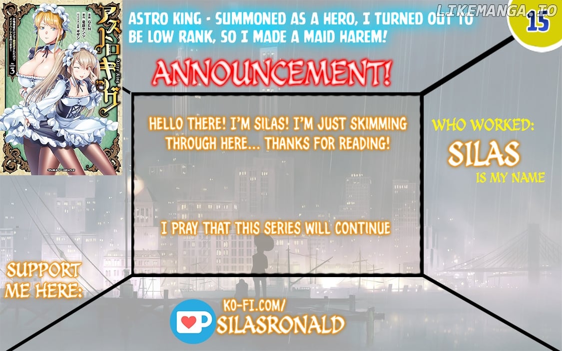 Astro King – Summoned As A Hero, I Turned Out To Be Low Rank, So I Made A Maid Harem! chapter 15 - page 1