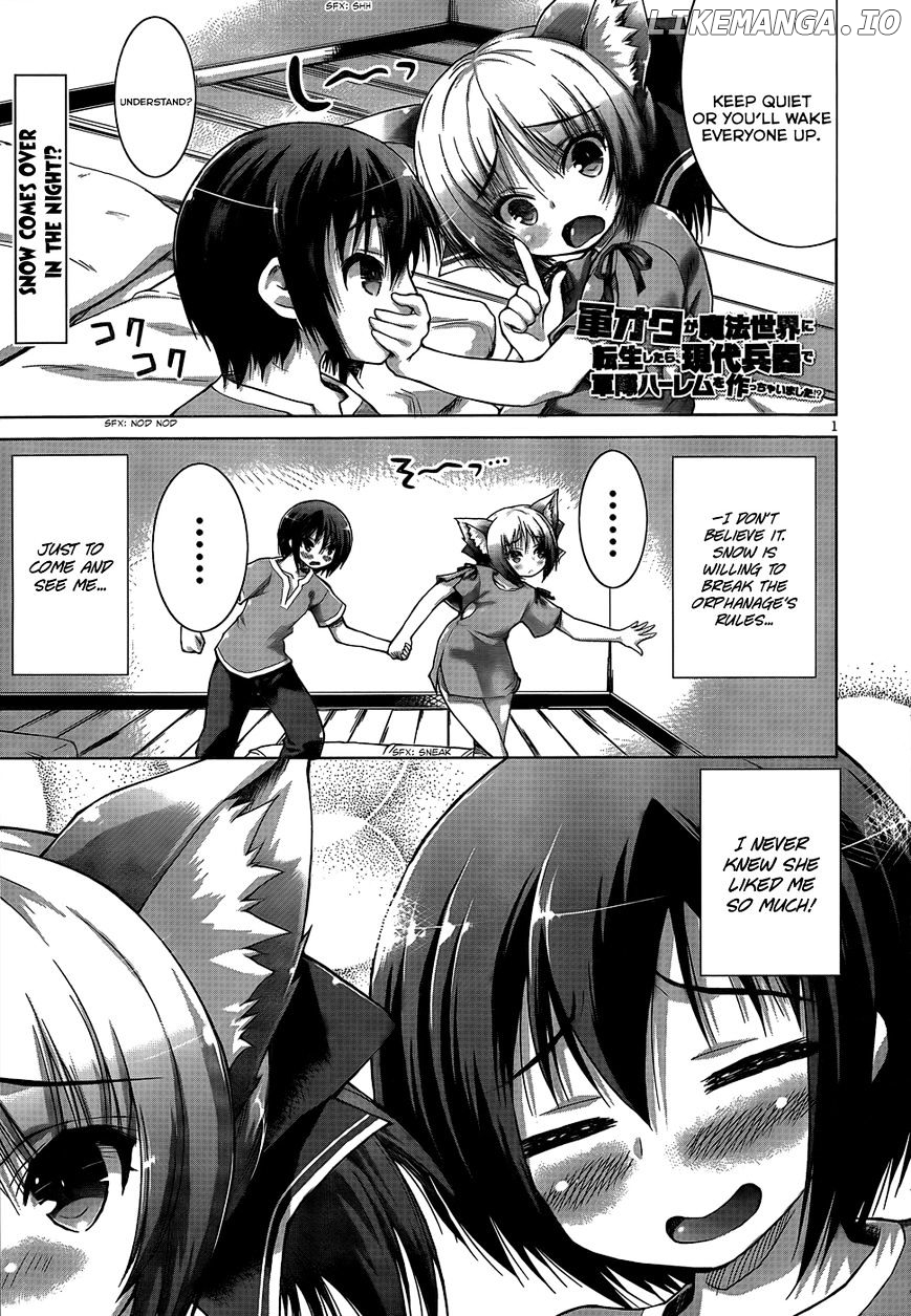 Gunota Ga Mahou Sekai Ni Tensei Shitara, Gendai Heiki De Guntai Harem O Tsukucchaimashita! chapter 4 - page 5