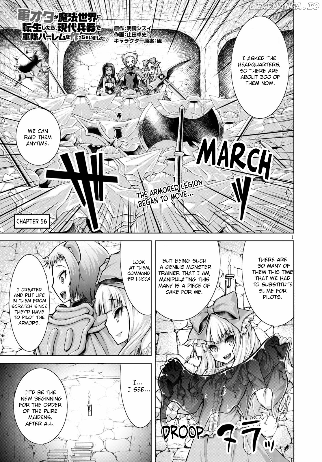 Gunota Ga Mahou Sekai Ni Tensei Shitara, Gendai Heiki De Guntai Harem O Tsukucchaimashita! chapter 56 - page 2