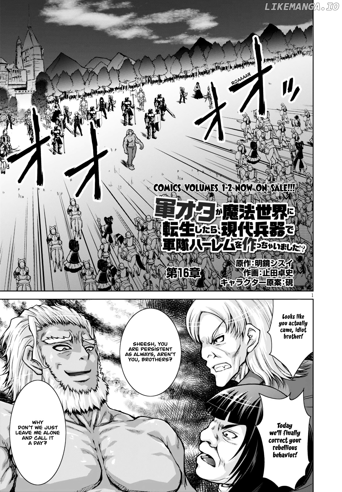 Gunota Ga Mahou Sekai Ni Tensei Shitara, Gendai Heiki De Guntai Harem O Tsukucchaimashita! chapter 16 - page 2