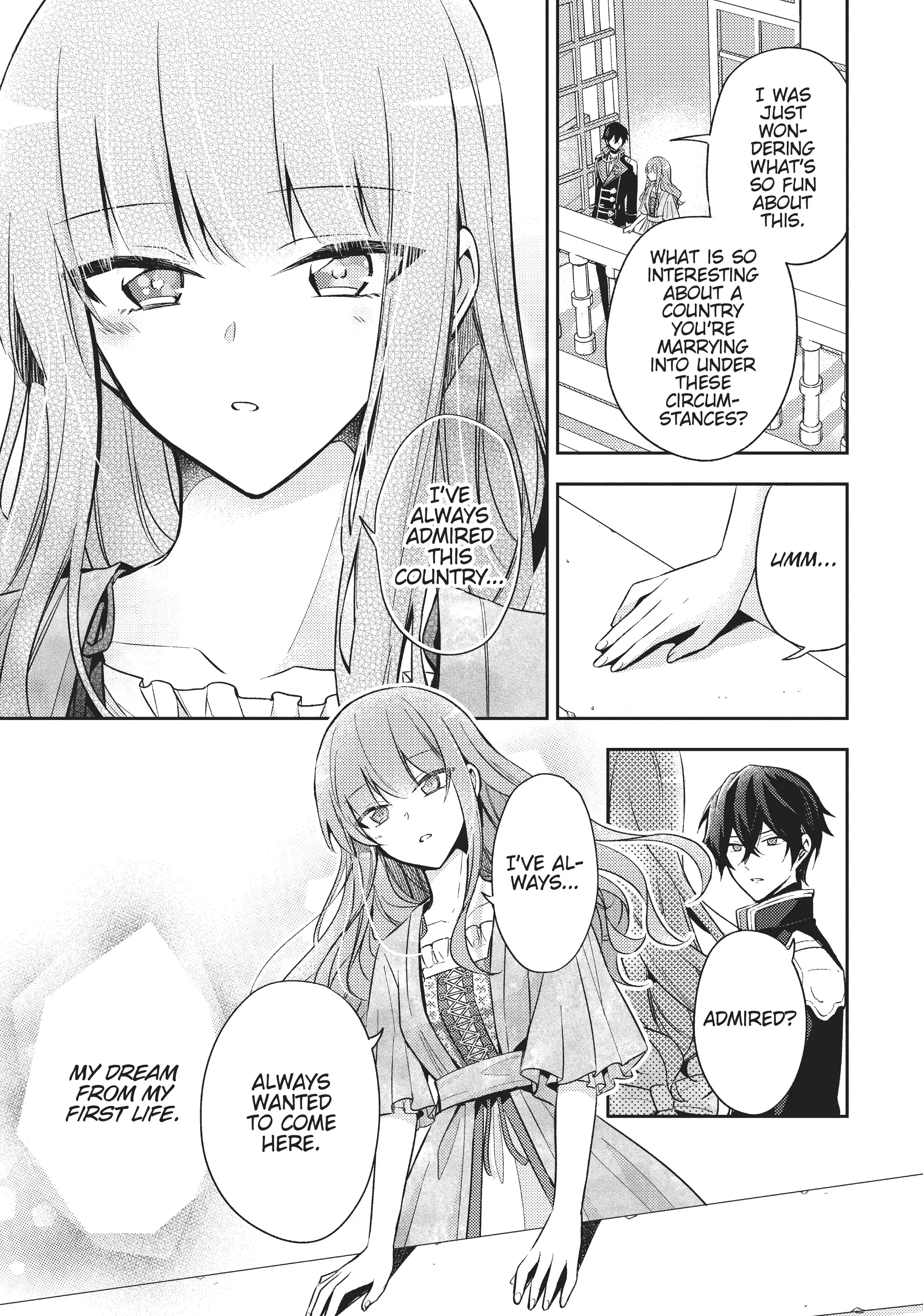 Loop 7-kaime no Akuyaku Reijou wa, Moto Tekikoku de Juukimama na Hanayome Seikatsu o Mankitsu Suru Chapter 4 - page 17