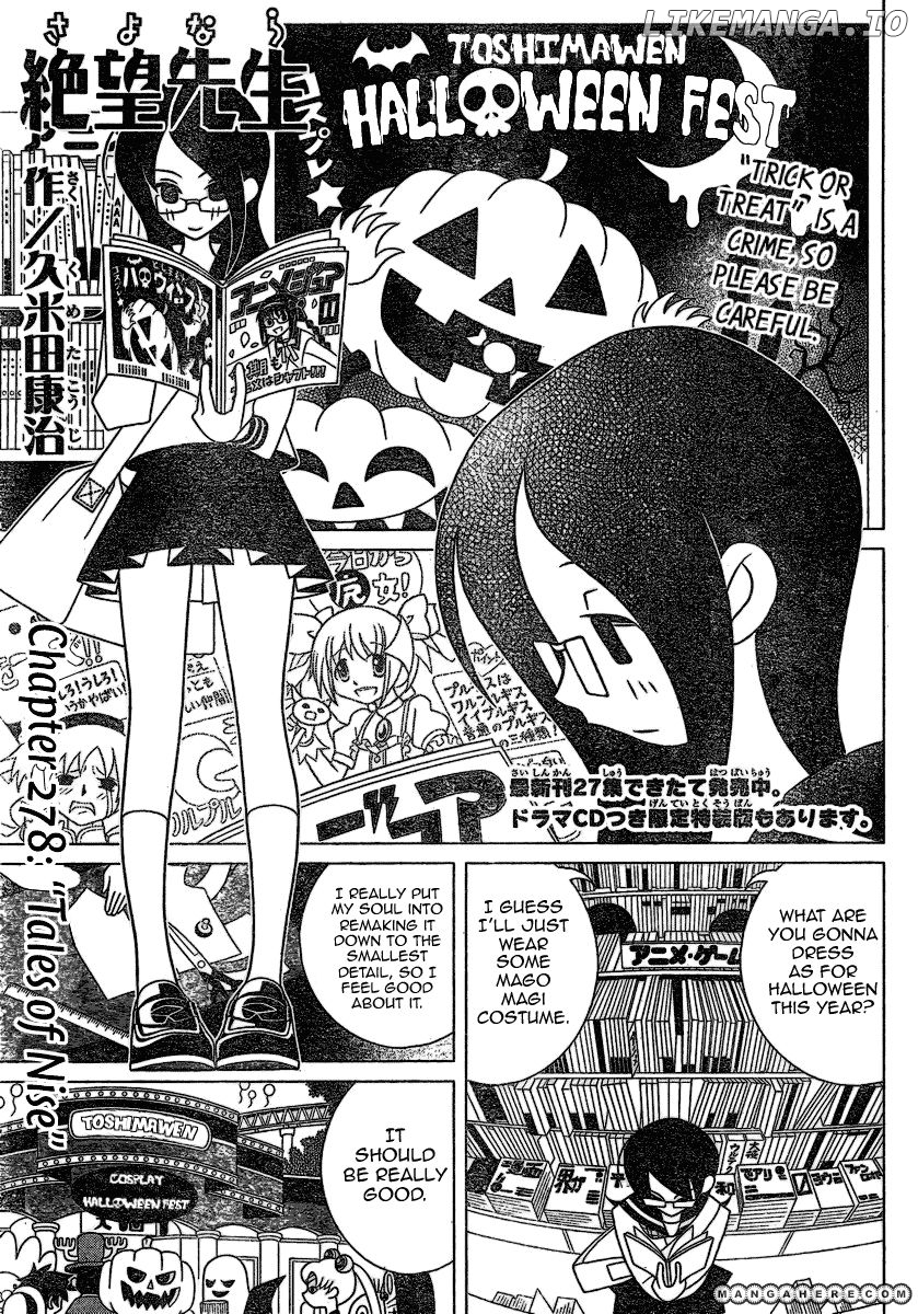 Sayonara Zetsubou Sensei chapter 278 - page 1