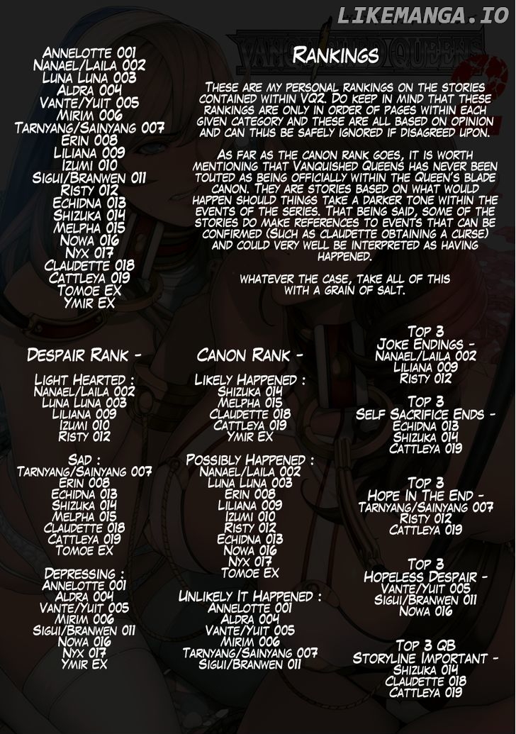 Queen's Blade - Vanquished Queens (Artbook) chapter 1 - page 25