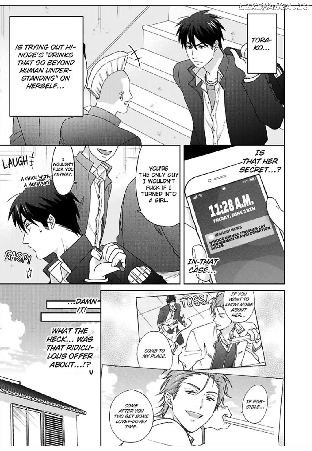 Nyotaika Yankee Gakuen ☆ Ore no Hajimete, Nerawaretemasu. chapter 47 - page 4