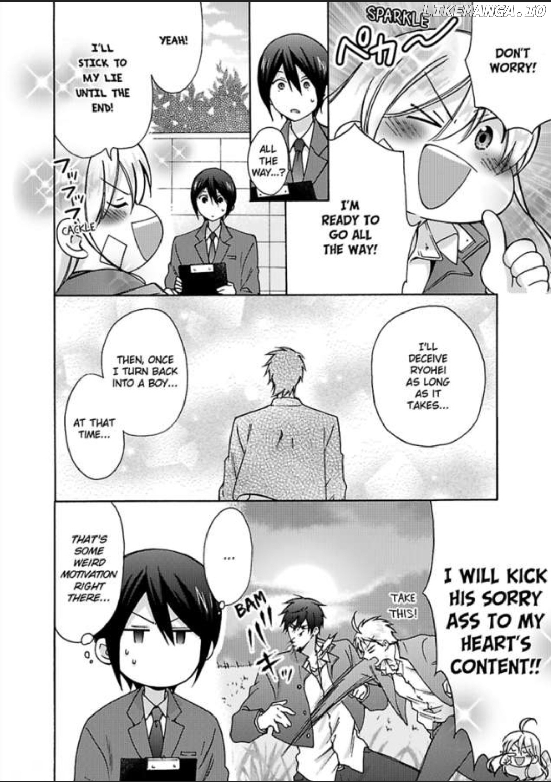 Nyotaika Yankee Gakuen ☆ Ore no Hajimete, Nerawaretemasu. chapter 21 - page 2