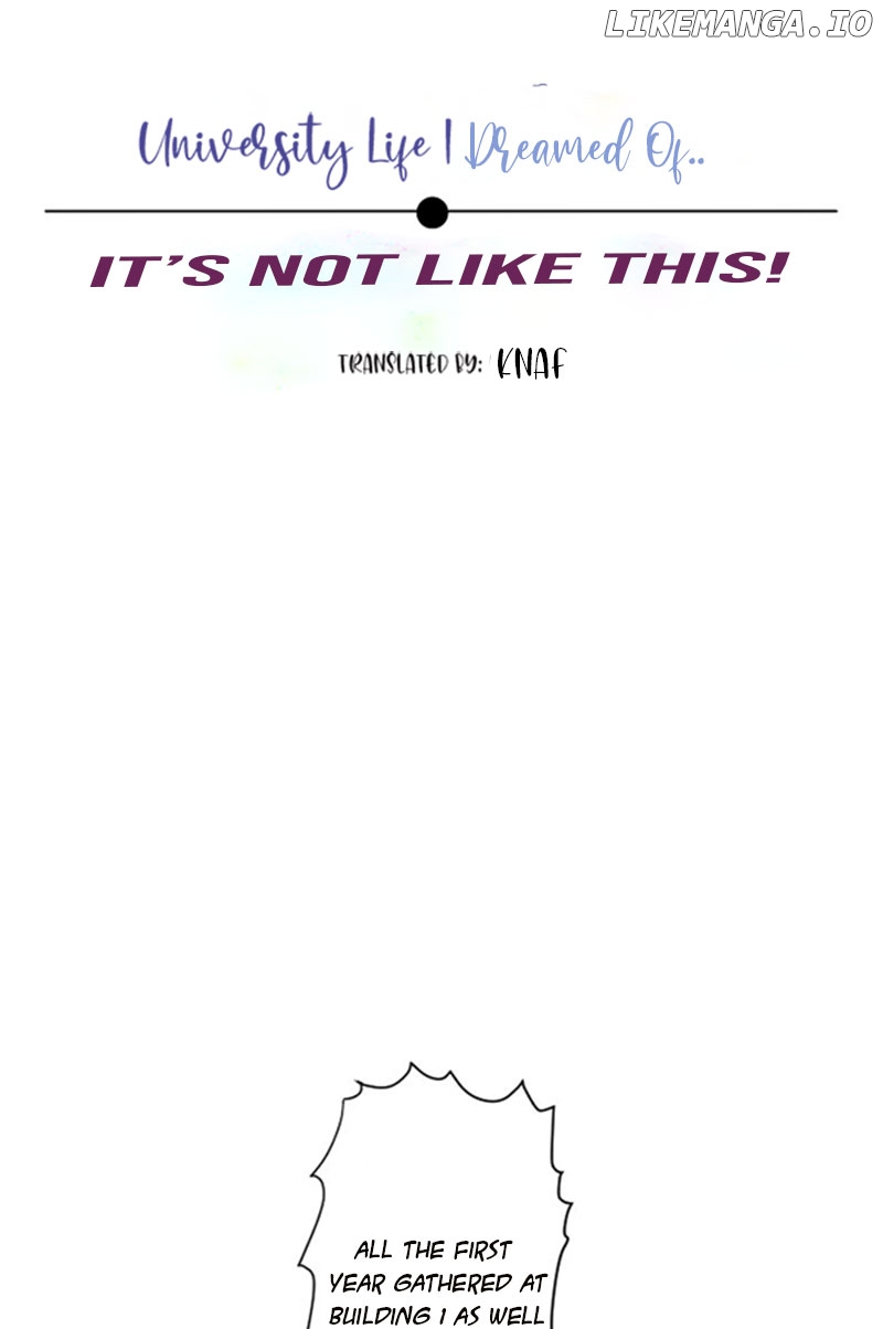 University Life I Dreamed Of..It's Not Like This! chapter 2 - page 1