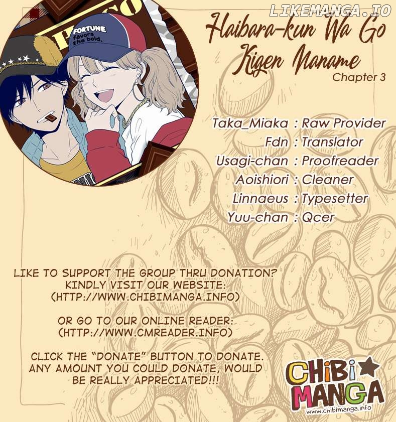 Haibara-kun wa Gokigen Naname Chapter 3 - page 1
