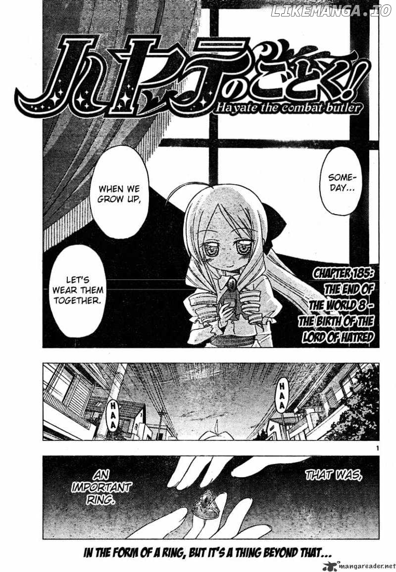 Hayate no Gotoku! chapter 185 - page 1