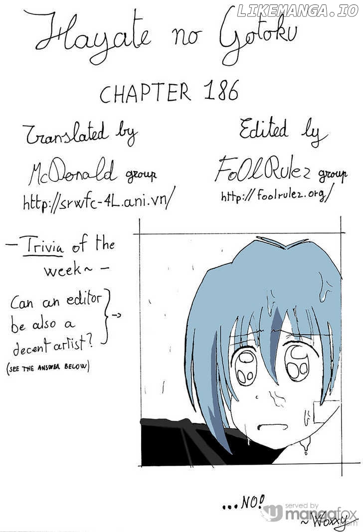 Hayate no Gotoku! chapter 186 - page 17
