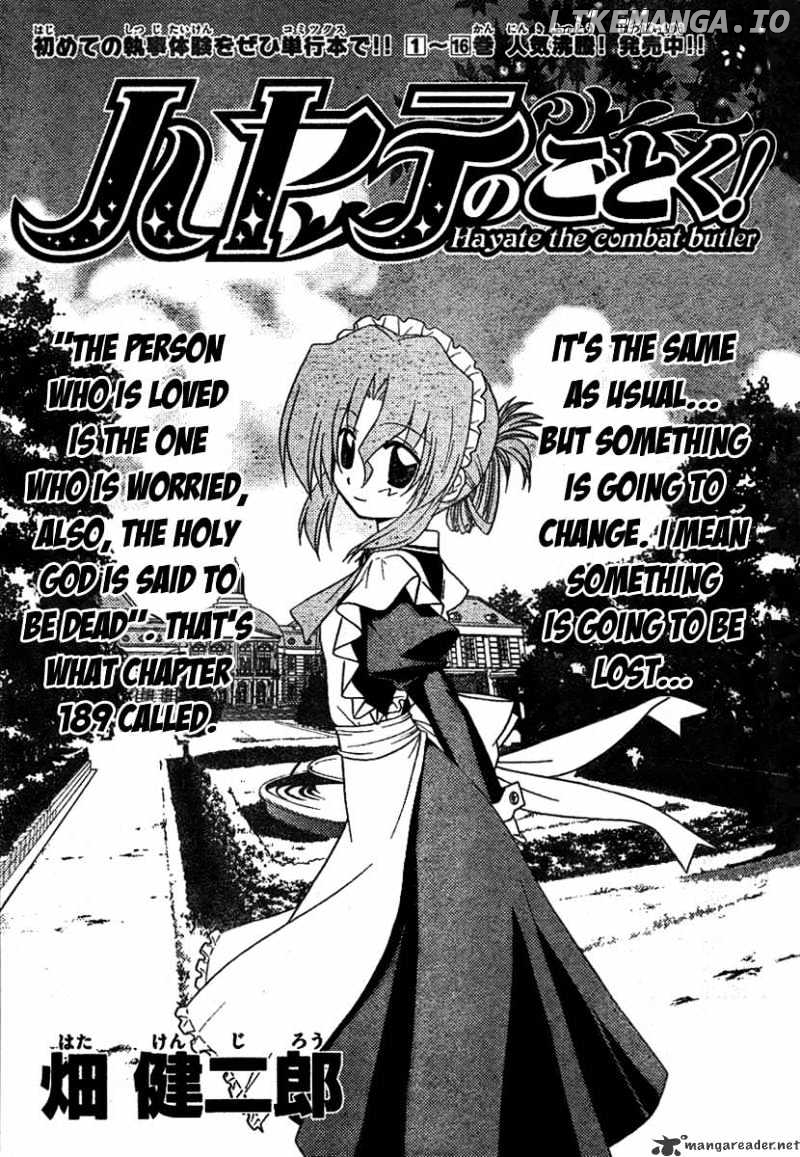 Hayate no Gotoku! chapter 189 - page 1
