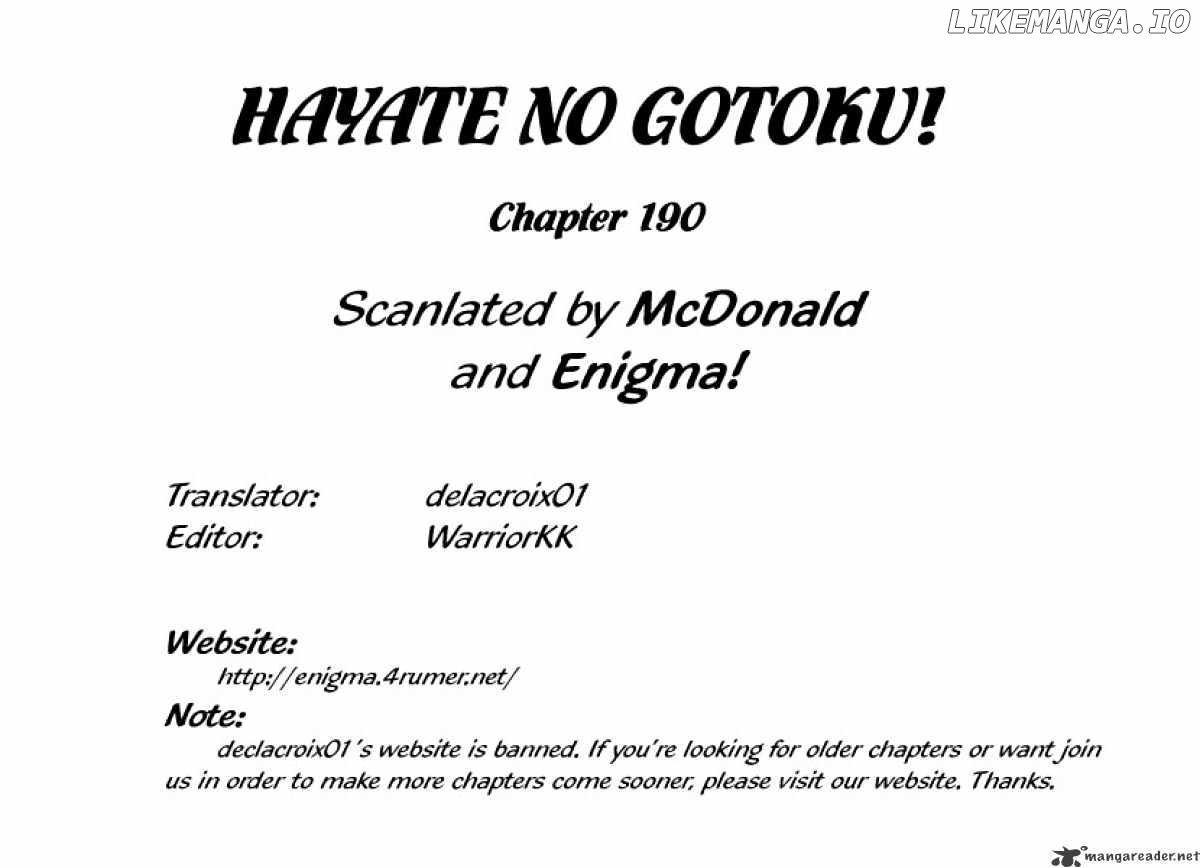 Hayate no Gotoku! chapter 190 - page 17