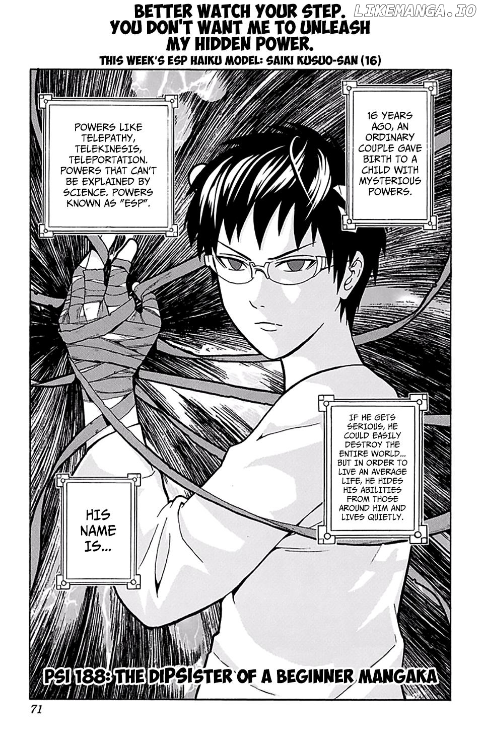 Saiki Kusuo No Sainan chapter 188 - page 4