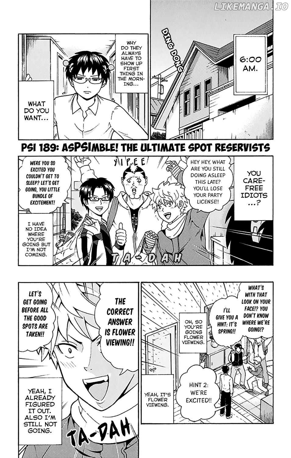 Saiki Kusuo No Sainan chapter 189 - page 2