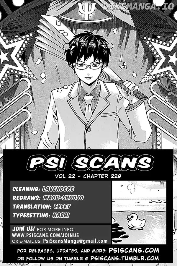 Saiki Kusuo No Sainan chapter 229 - page 1