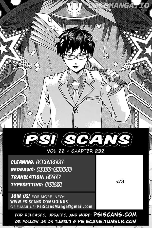 Saiki Kusuo No Sainan chapter 232 - page 1