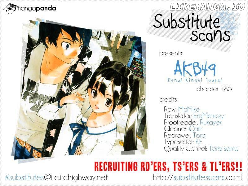 Akb49 – Renai Kinshi Jourei chapter 185 - page 1