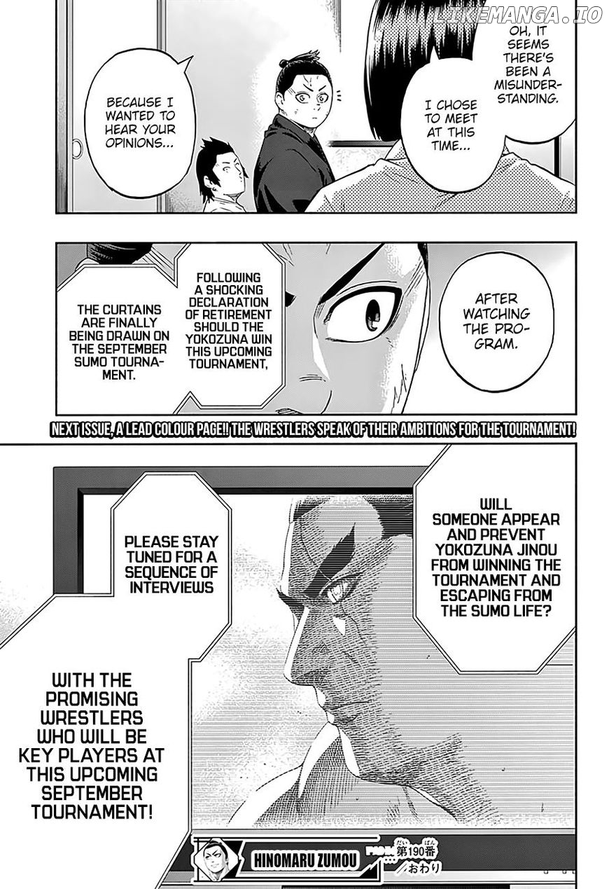 Hinomaru Zumou chapter 190 - page 19